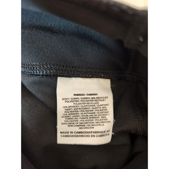 Nike Dri Fit Women's Black Solid Stretch Mid Rise Cropped Leggings Size Small - Picture 4 of 7